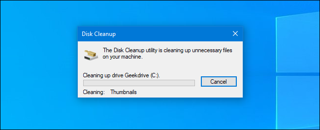 Процесс Очистки диска в Windows 10