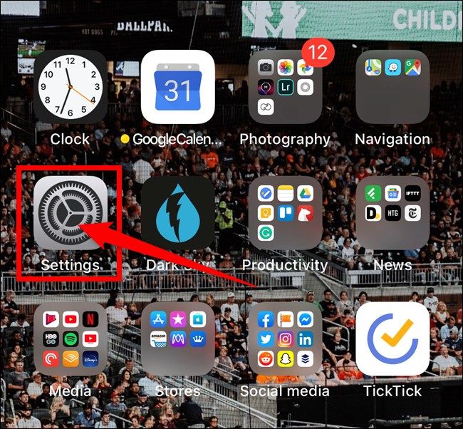 Apple iPhone Open Settings App