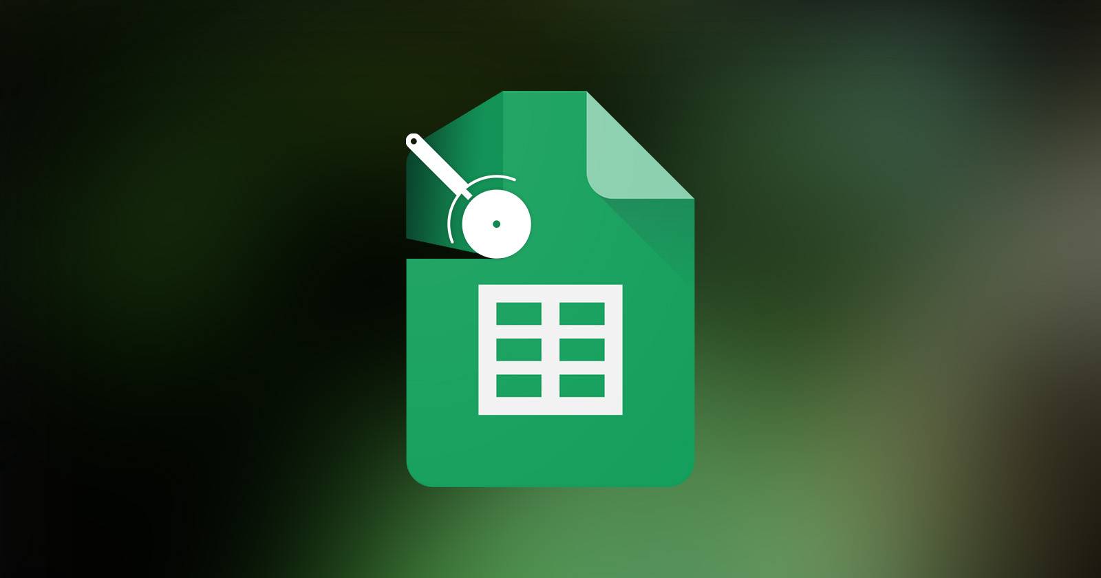 Логотип Google Sheets, разрезаемый слайсером
