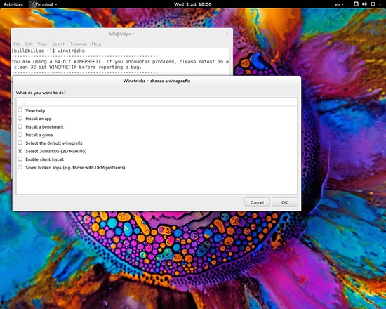 Winetricks GUI: выбор компонентов и игр