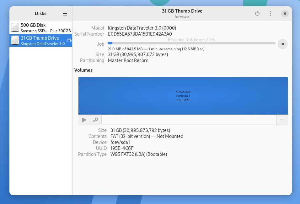 процесс записи ISO на диск