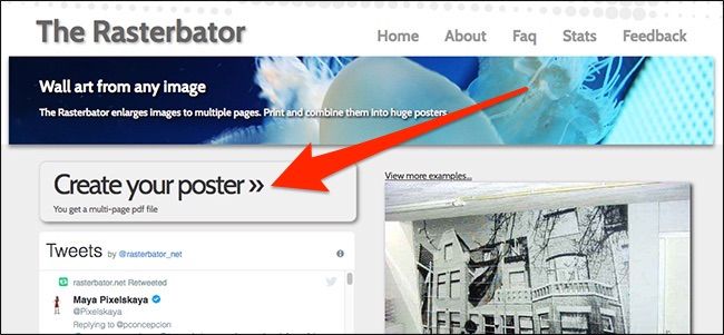 Скриншот сайта с кнопкой Create Your Poster