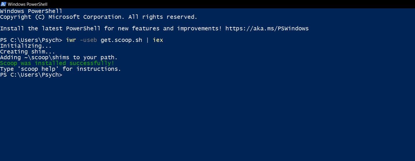Установка Scoop на Windows
