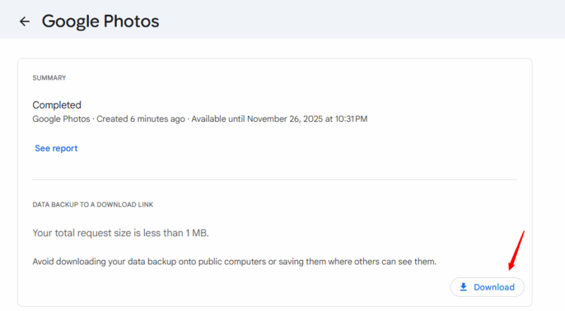 Download Exported Data