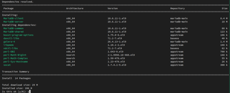 Установка MariaDB 10.6
