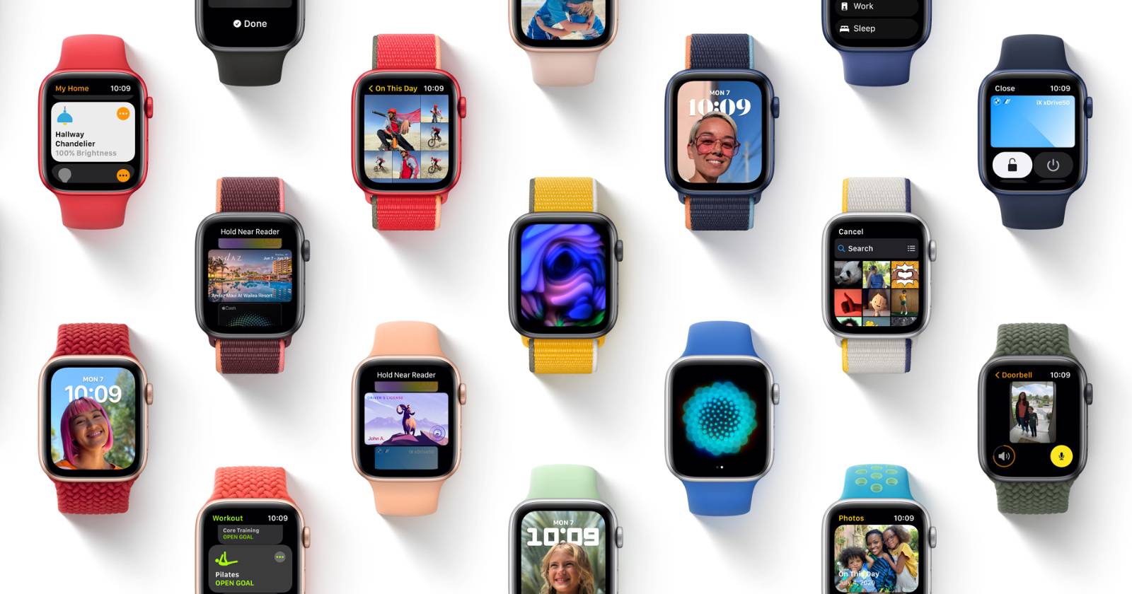 Apple Watch с экраном watchOS 8 beta