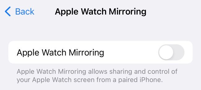 Переключатель зеркалирования Apple Watch
