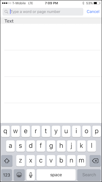 Поиск по PDF в iBooks