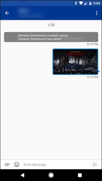 Сообщение с вложением на PS4