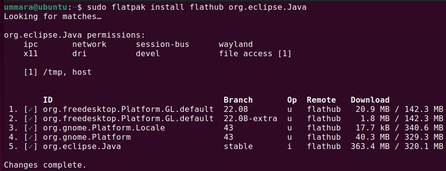 установка Eclipse через Flatpak