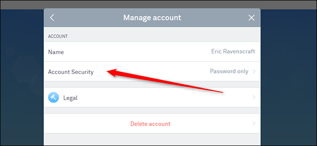 Пункт 2-step verification в настройках безопасности