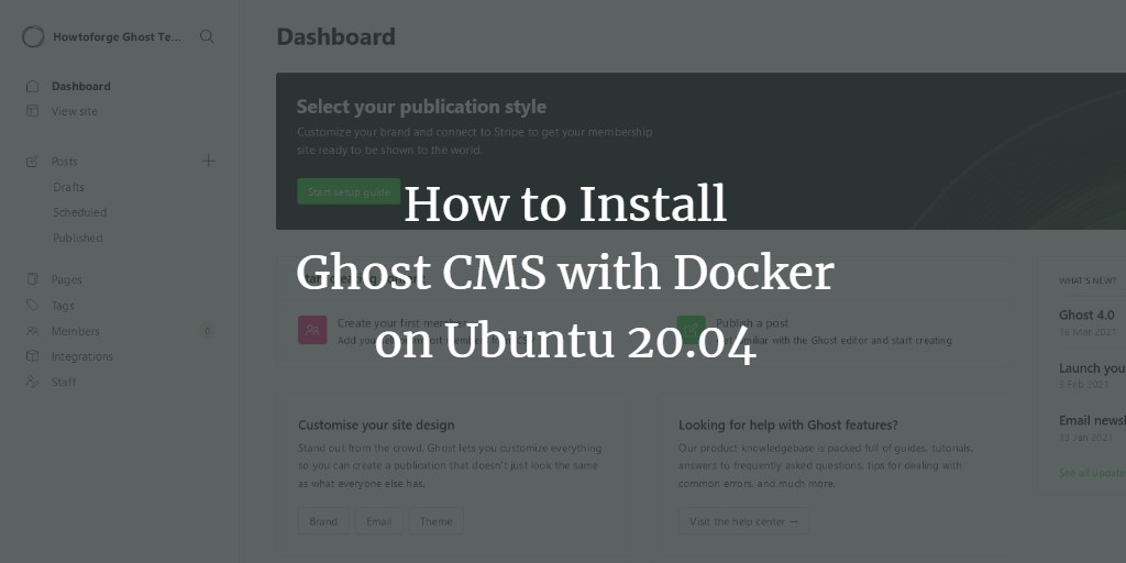 Установка Ghost на Ubuntu 20.04 с Docker и SSL