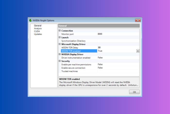 Как исправить тайм‑аут драйвера NVIDIA