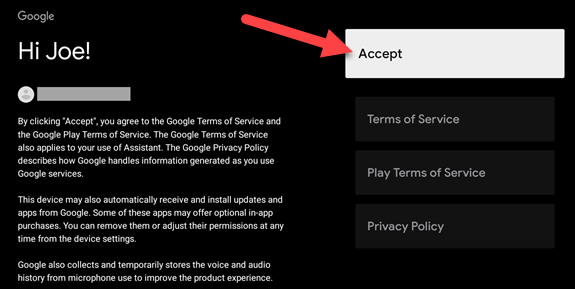 Примите условия.