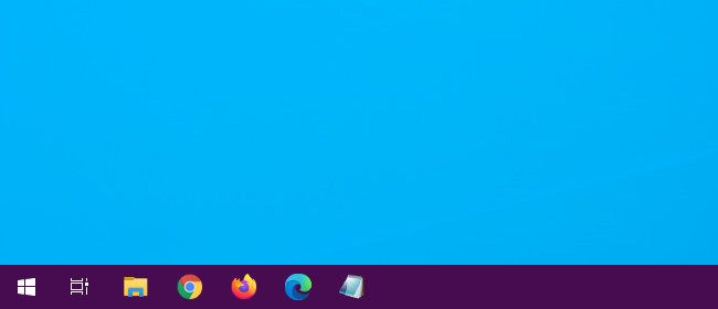 Окрашенная панель задач Windows 10