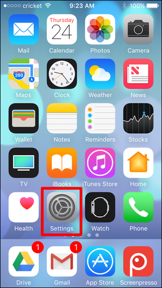 Главное меню Настроек iOS, раздел 'Телефон'