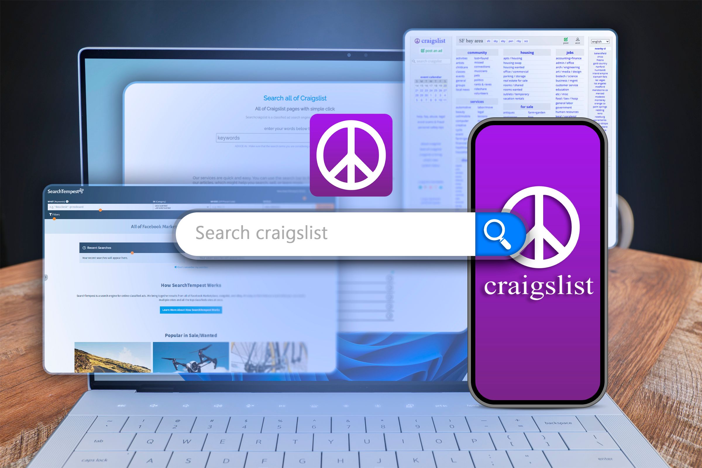 Как искать по всем разделам Craigslist