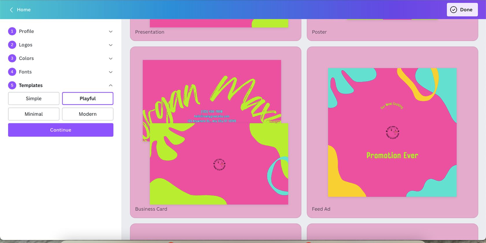 Canva Brand Kit playful style templates Игровые шаблоны в Brand Kit