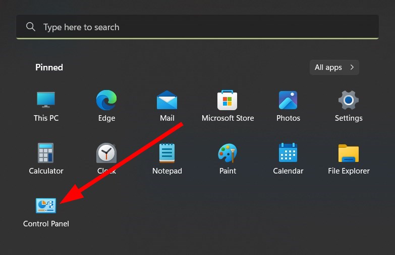 Панель управления Windows