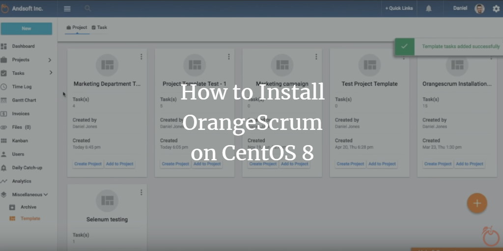 Установка Orangescrum на CentOS 8