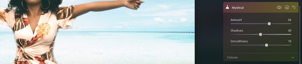 Слайдеры Mystical для эффекта атмосферы