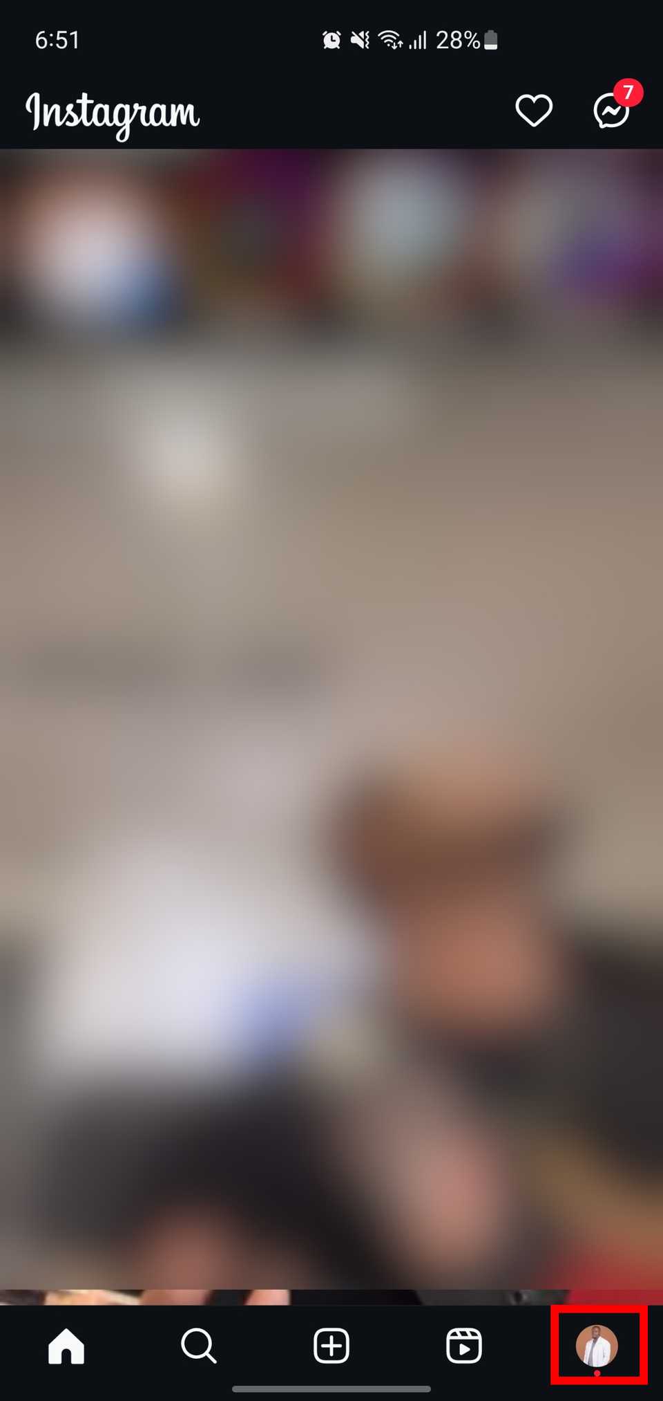 Иконка вашего профиля в Instagram.