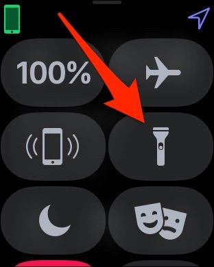 Выбор режима фонарика на Apple Watch