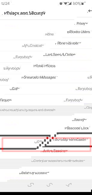 Définir mot de passe Telegram mobile