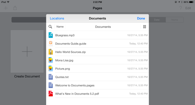 Поделиться файлом из Documents и открыть в другом приложении