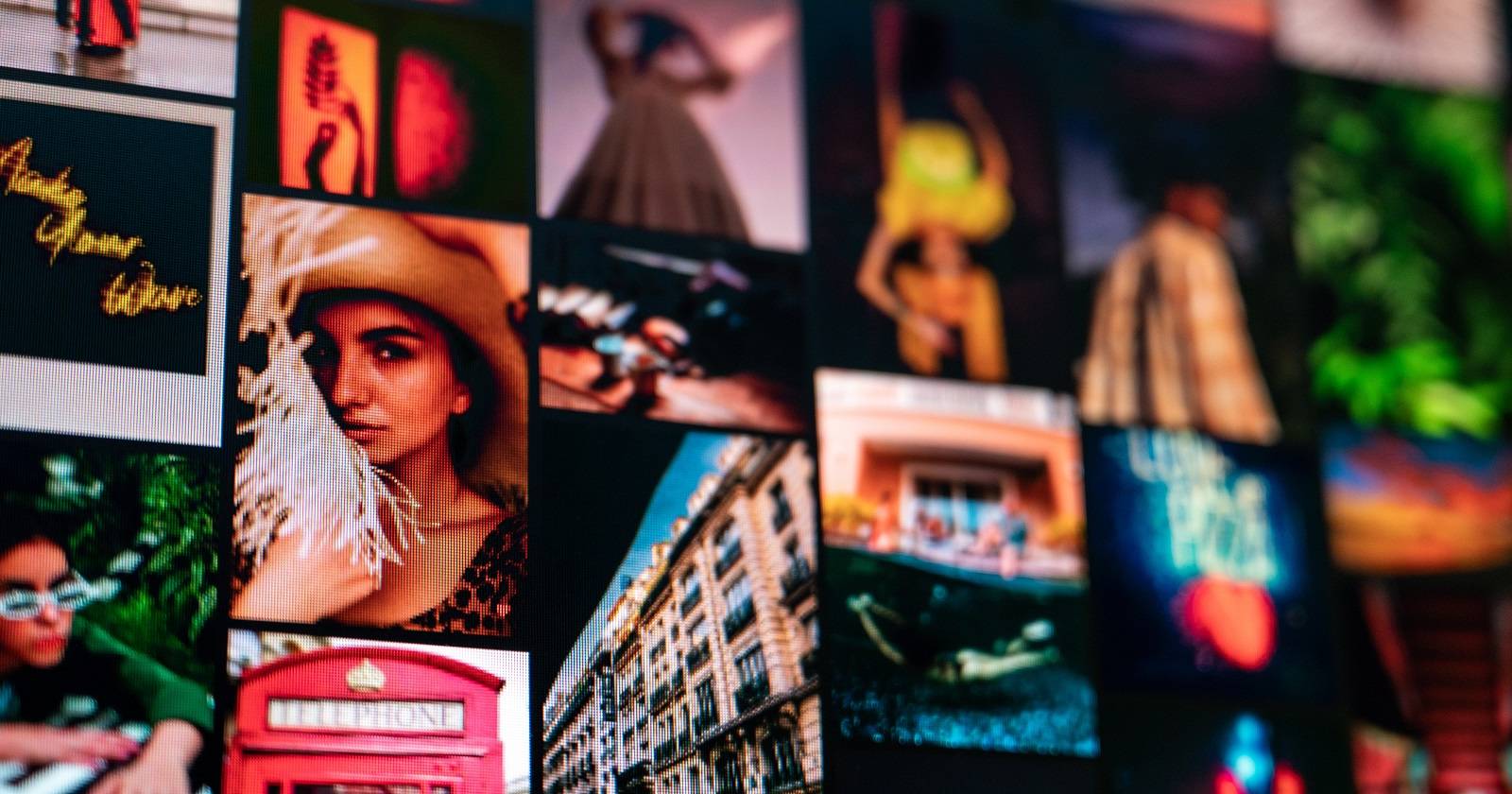 Диджитал-мудборд с подборкой фотографий и текстур