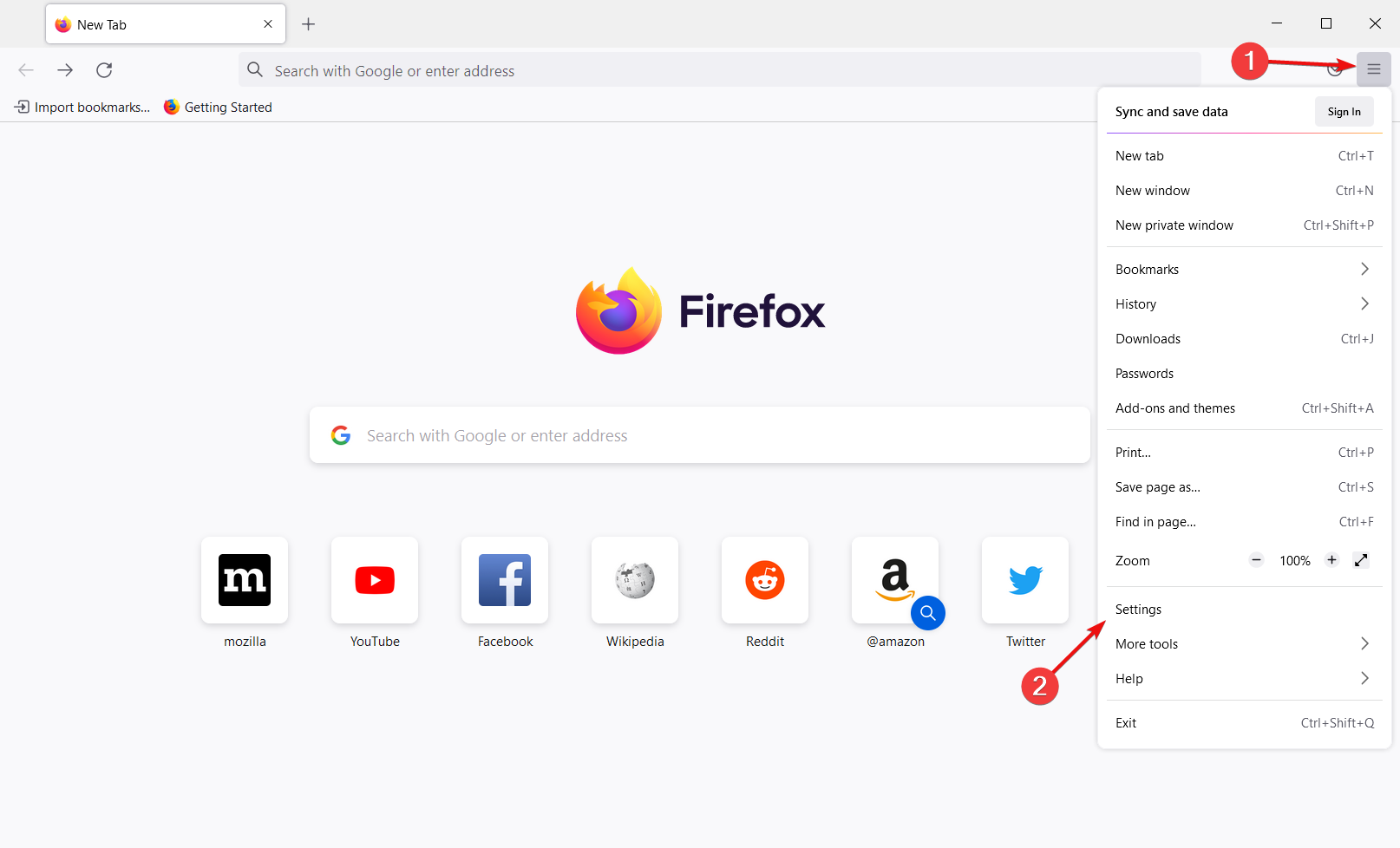 Настройки производительности в Firefox