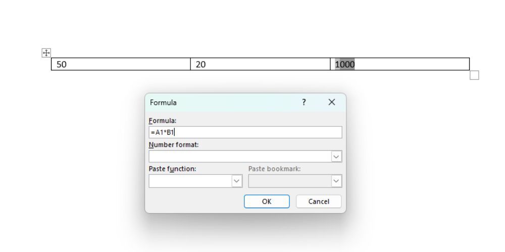 Схема обращения к ячейкам в таблице Word