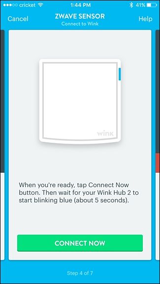 Хаб готов к спариванию, индикатор синий