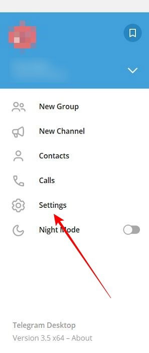 Paramètres Telegram PC