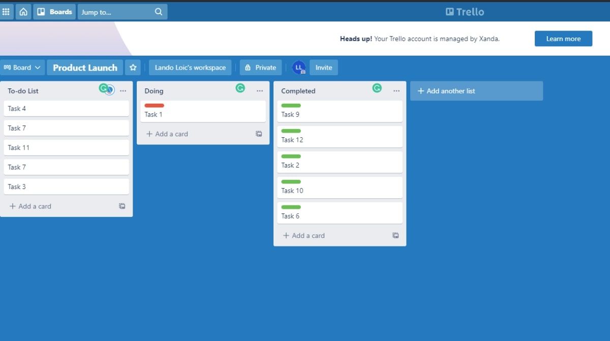 Скриншот приложения Trello