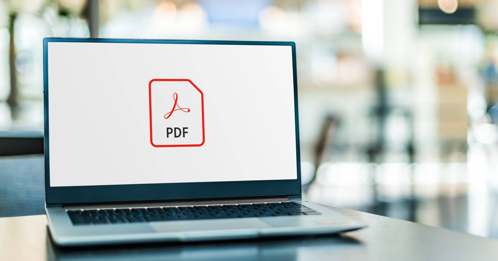 Ноутбук с открытым PDF