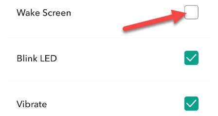 Отключить включение экрана в Snapchat