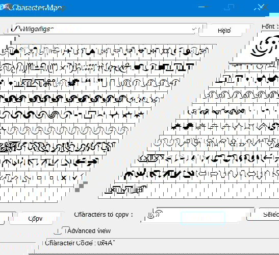 Копирование символов Wingdings из Charmap