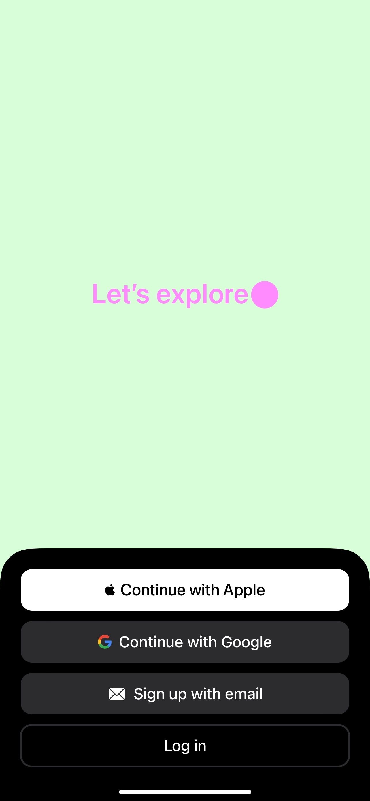 Экран входа в приложение ChatGPT