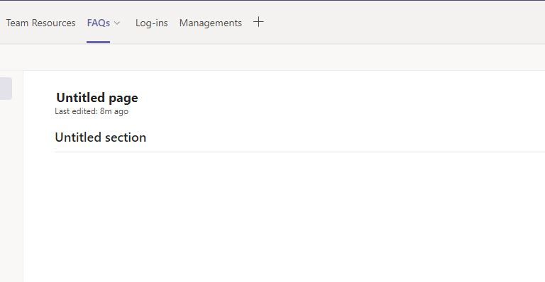 Вкладка Wiki в Teams