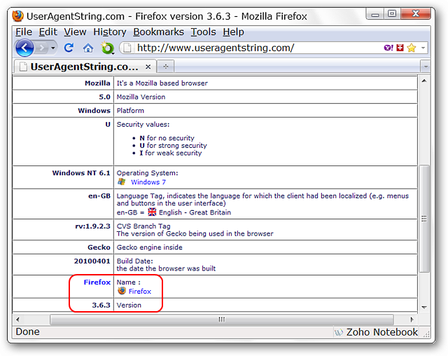 Изменить User-Agent в Firefox