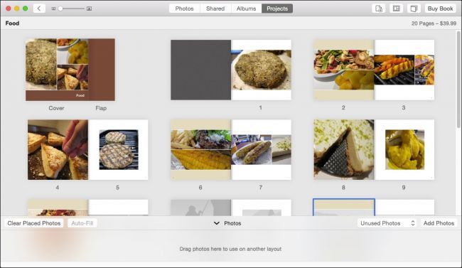Перетаскивание фотографий между страницами книги