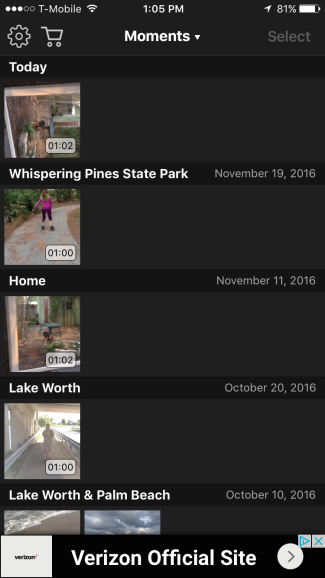 Интерфейс приложения Rotate & Flip: выбор видео
