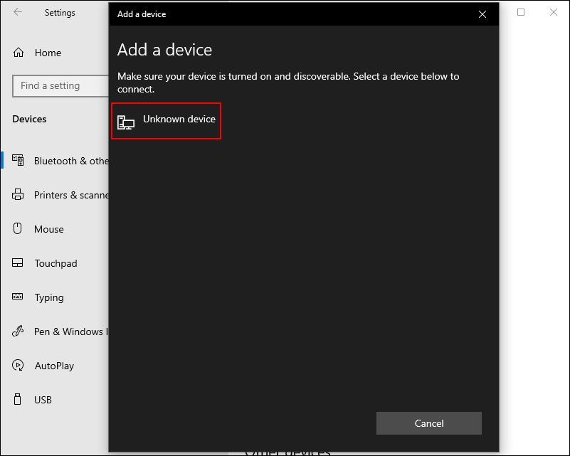 Выбор Bluetooth-устройства из списка