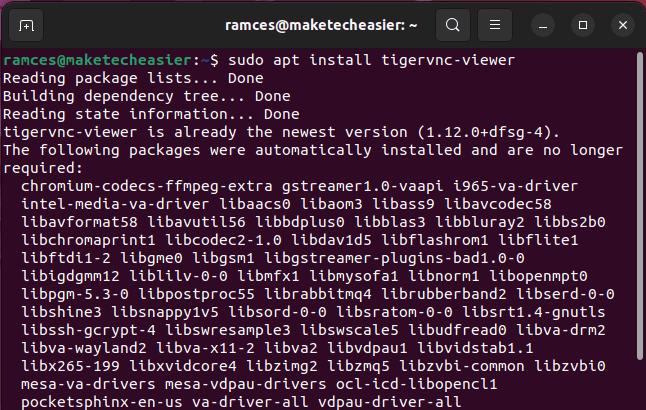 Установка VNC Viewer на клиенте