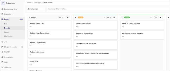 Primary organizational tool used by Gitlab issue: Kanban boards.