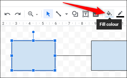 Иконка «Цвет заливки» для изменения цвета фигуры.