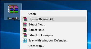 Открыть архив в WinRAR для восстановления