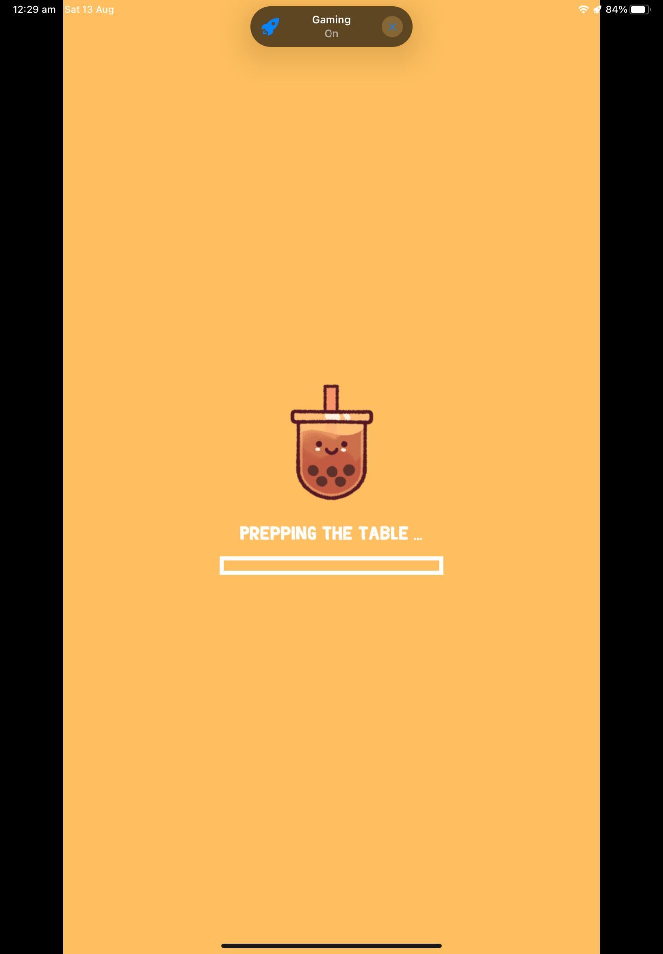 Уведомление об активации режима «Игры» на iPad
