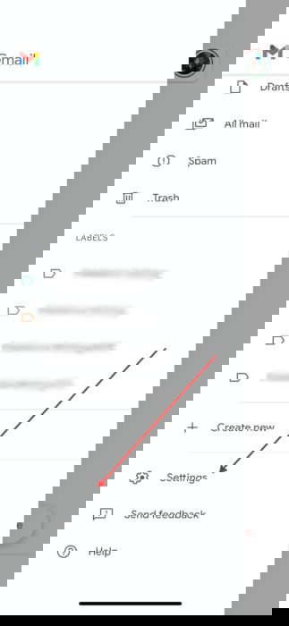 Gmail Mobile App Burger Icon